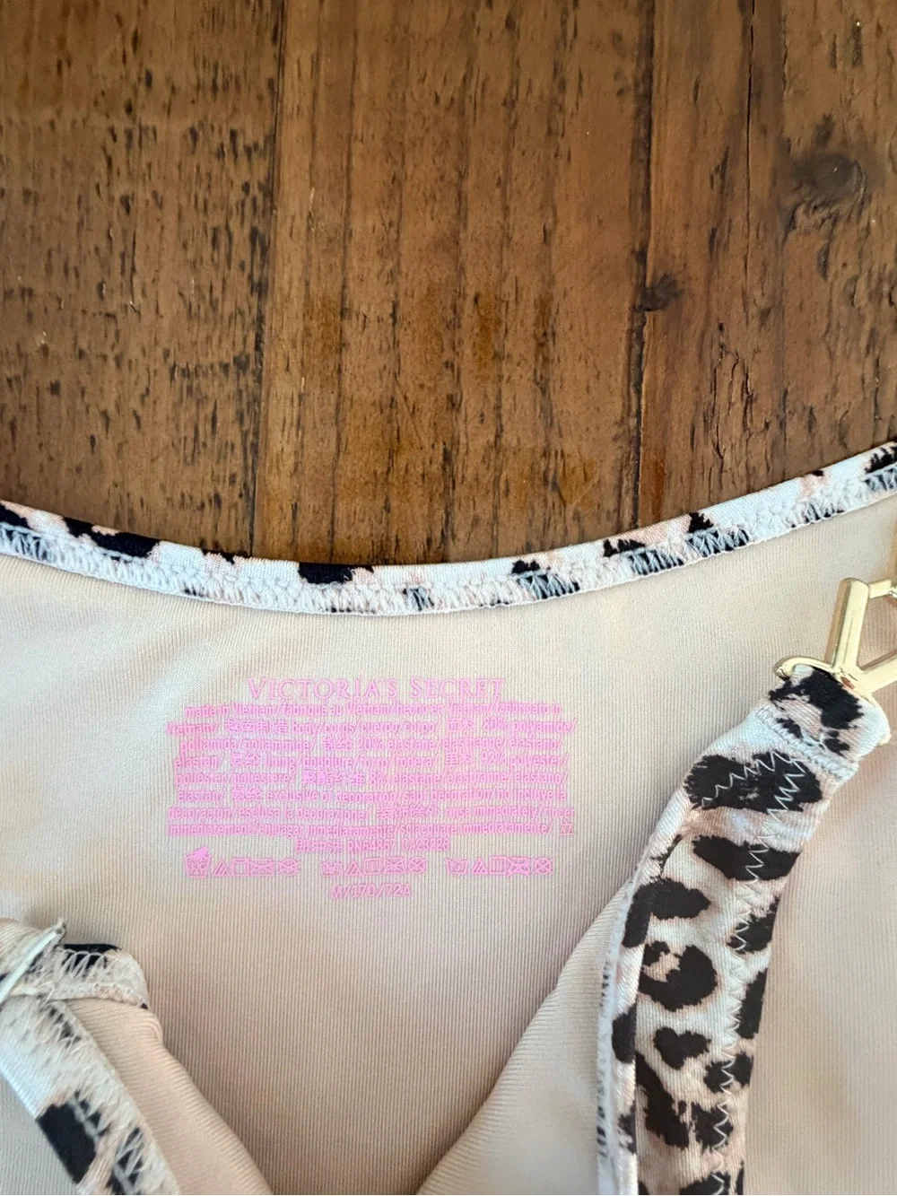 Victoria’s Secret Leopard Print Bikini Bottom in Beige and Black m
